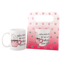 kubek ceramiczny w opakowaniu "Ciężko pracuję aby mój ..."