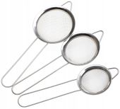 ZESTAW SITEK Sitko Metalowe STALOWE Kuchenne Cedzak Durszlak 3szt 5516