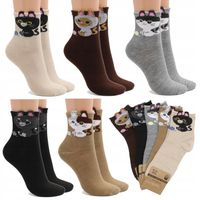 5PAR Bawełniane skarpetki damskie Kolorowe skarpety r.36-38