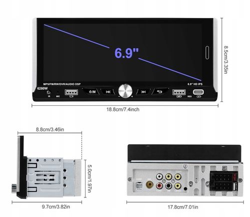 RADIO SAMOCHODOWE 1 DIN BEZPRZEWODOWY CARPLAY ANDROID AUTO MIRROR LINK na Arena.pl