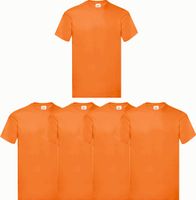KOSZULKI MĘSKIE bawełniane ROZMIAR M 5 SZTUK POMARAŃCZOWE