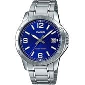 Zegarek Męski Casio CASUAL DATE STEEL - BLUE Srebrzysty (Ø 41,5 mm) Ø 47mm