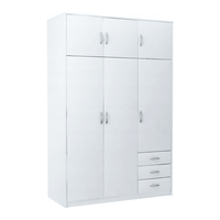 Szafa trzydrzwiowa, do sypialni, Classic, 127x55x193 cm, biel,| TYLETEGOTU