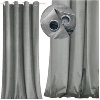 zasłona welurowa na przelotkach - szara