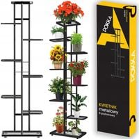 KWIETNIK METALOWY 8-POZIOMWY PIĘTROWY STOJAK NA DONICZKI ROŚLINY