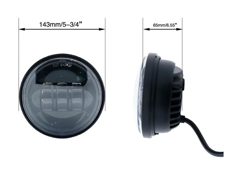 Lampy przednie 4.5" Full LED 2 szt zdjęcie 4