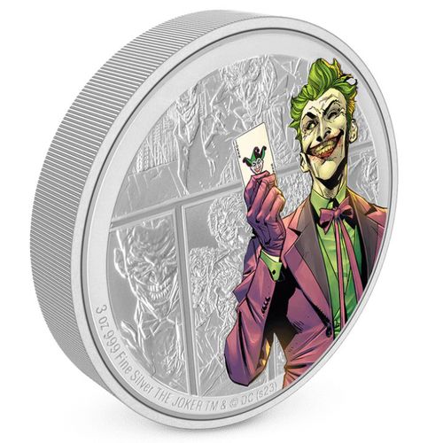 Niue: DC Villains - The Joker kolorowany 3 uncje Srebra 2023 Proof na Arena.pl