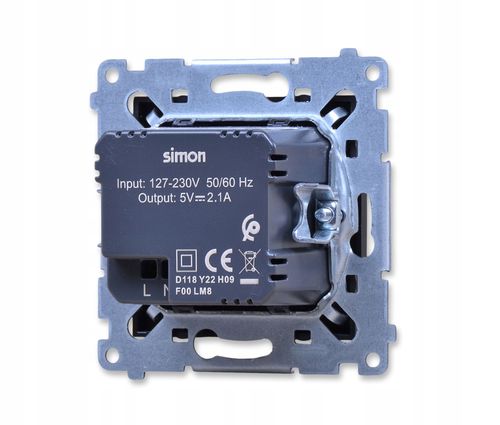 Simon 54 Ładowarka 2xUSB 2.1 A czarny mat DC2USB.01/49 na Arena.pl