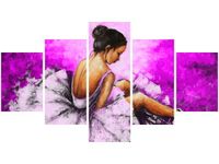 OBRAZ BALETNICA FIOLETOWYM TLE