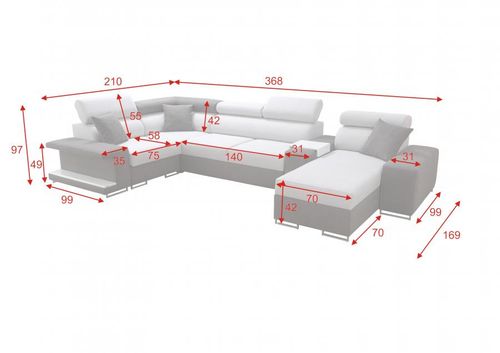 NAROŻNIK VECTOR V OD PRODUCENTA BRATTEX na Arena.pl