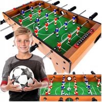 Stół Piłkarzyki Drewniany Soccer 69X36Cm Kompaktowy Dla Dzieci I Dorosłych