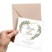 Kartka koperta na pieniądze z życzeniami Pamiątka Ślubu dla Młodej Pary