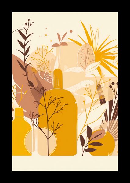 Plakat 20x30cm Złote Rośliny zdjęcie 2