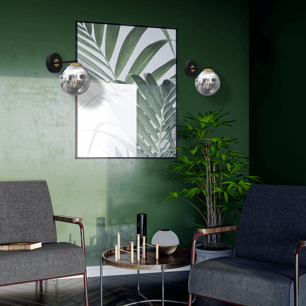 Lampa ścienna Reflex MLP8412 kula przydymiona złota zdjęcie 3