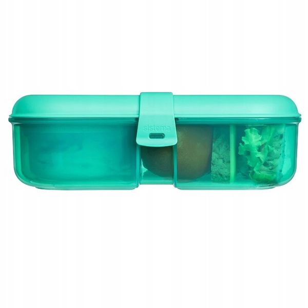 LUNCH BOX ŚNIADANIÓWKA Z PRZEGRÓDKAMI SISTEMA BOX POJEMNIK JEDZENIE 1100ml zdjęcie 9