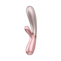 satisfyer hot lover - wibrator podwojny z funkcją podgrzewania, rożowy