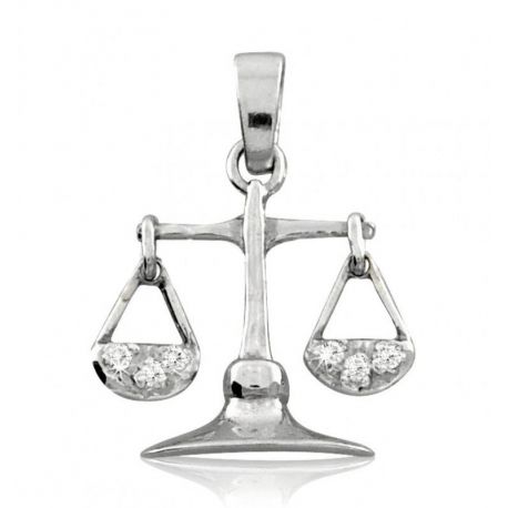 SREBRNY WISIOREK ZNAK ZODIAKU WAGA PRÓBA SREBRA 925 na Arena.pl