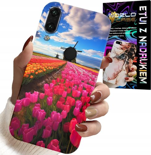 ETUI DO HUAWEI Y7 2019 - POLE KOLOROWYCH TULIPANÓW, TULIPAN, CASE na Arena.pl
