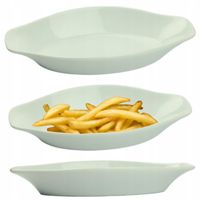 TALERZ SAŁATKOWY PORCELANOWY 25 CM PÓŁMISEK NA PRZYSTAWKI OWALNY