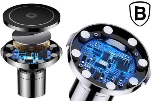 BASEUS BIG EARS CAR MOUNT WIRELESS CHARGER BLACK na Arena.pl