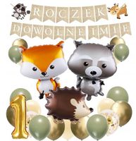 BALONY leśne zwierzątka WOODLAND baner ROCZEK imię