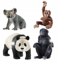 SCHLEICH FIGURKI KOALA 17096 SZYMPANS 17088 ORANGUTAN 17102 PANDA 17098