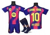 LAMINE YAMAL strój sportowy koszulka spodenki + getry BARCELONA roz