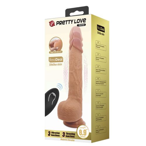 Pretty Love - Tommy 8,9'' Light Brown, 3 Vibration Functions 3 Thrusting na Arena.pl
