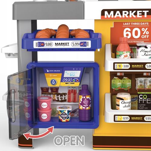 SUPERMARKET SKLEP OBROTOWA KASA dla Dzieci LODÓWKA KOSZYK MATADI na Arena.pl