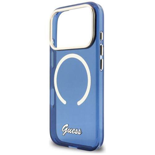 etui guess iml script metal magsafe do   iphone 17 pro max niebieski na Arena.pl
