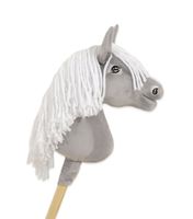 hobby horse mały koń na kiju premium - siwy iii a4