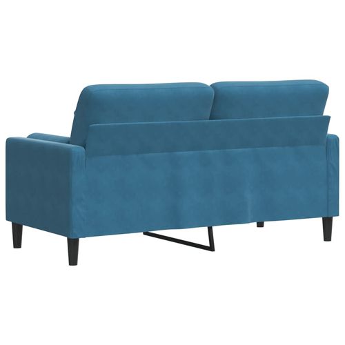 2-osobowa sofa z poduszkami, niebieska, 140 cm, aksamit na Arena.pl
