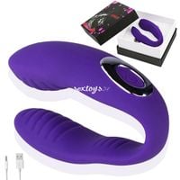 MASAŻER PENISA i POCHWY Wibrator Dla Par 10 PROG. FIOLETOWY