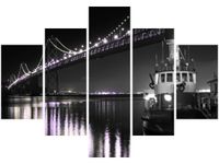 70 100CM OBRAZ 5 ELEM BARKA GOLDEN GATE TANEL TEEMUSK DRUK PŁÓTNO