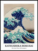 Plakat 60x80cm Design Wave of Kaganawa, Hokusai Vintage do Salonu