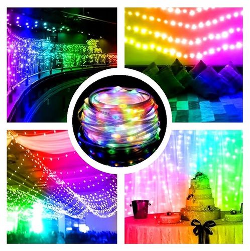 TAŚMA 200 LED INTELIGENTNE LAMPKI APLIKACJA BLUETOOTH PILOT STEROWANIE 20M na Arena.pl