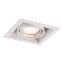 Spot LAMPA sufitowa EBINO 7314 Shilo podtynkowa OPRAWA metalowe OCZKO kwadratowa wpust biały