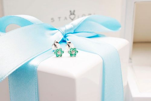 Złote kolczyki KBD0947 - Diament na Arena.pl