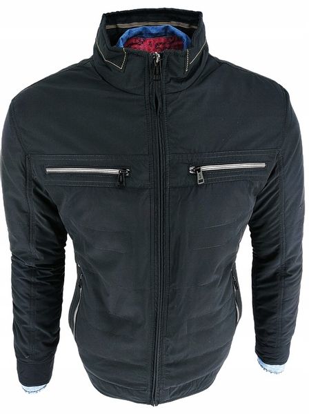 KURTKA MĘSKA PRZEJŚCIOWA PROSTA CIEMNA 3717 M zdjęcie 7