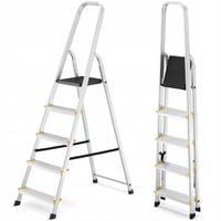 Drabina aluminiowa domowa jednostronna profesjonalna HIGHER 5 stopni