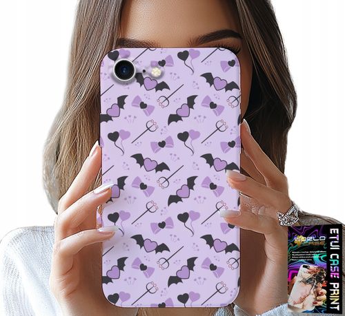 ETUI DO IPHONE 7 / 8 / SE2 - MODNE WZORY WIDŁY SERCA KOKARDKI KOKARDA na Arena.pl