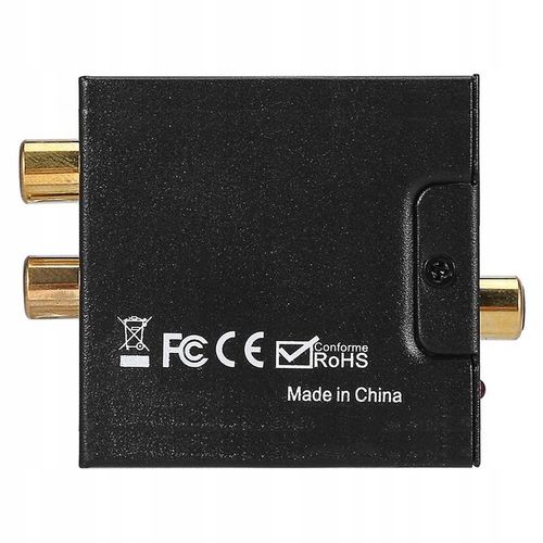 OPTYCZNY KONWERTER COAXIAL TOSLINK/SPDIF RCA 2X CINCH 192KHz ZASILACZ na Arena.pl