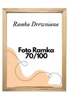 RAMA 70x100 drewniana SZEROKA 2,5/2 cm sosnowa fotorama plakat mapa