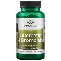 SWANSON Quarcetin & Bromelain - Kwercetyna + Bromelina (100 kaps.)