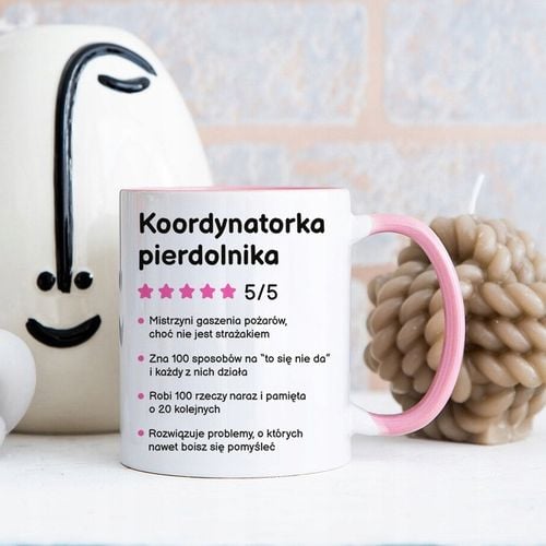 Kubek Różowy Prezent Dla Kierowniczki Szefowej KOORDYNATORKA PI*RDOLNIKA na Arena.pl