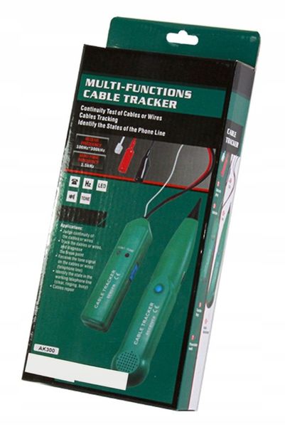 SZUKACZ PAR PRZEWODÓW TESTER WYKRYWACZ KABLI SONDA CABLE TRACKER AK300 zdjęcie 6