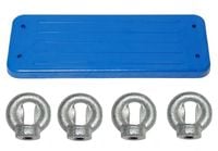 ZESTAW 1+4 siedzisko z metalowym wkładem + oczka M8 (ocynk)