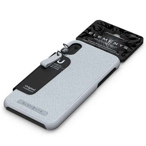 Materiałowe etui do iPhone Xs Max (Light Grey) na Arena.pl