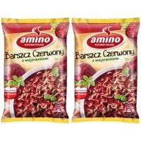 Amino Zupa błyskawiczna barszcz czerwony z majerankiem 66 g x 2 sztuk
