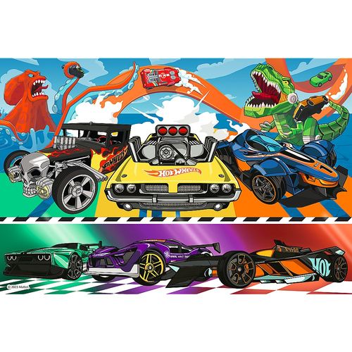 Puzzle 100 Elementów Pędzące Samochody Hot Wheels na Arena.pl